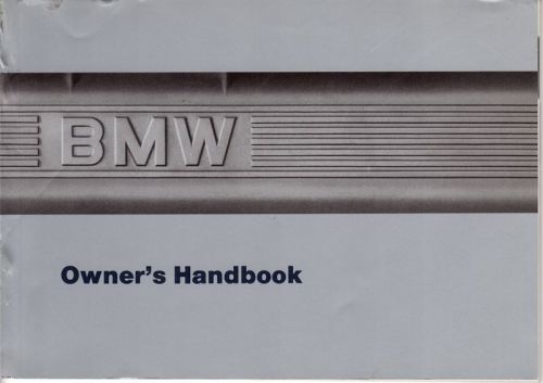 1987/1988  bmw l6/m6 635 owners manual nos unused 87/88