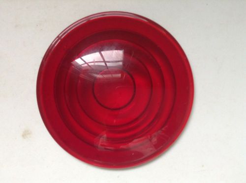 Vintage no. 2847 old 2 7/8&#034; red glass lens tail stop brake light lamp car truck