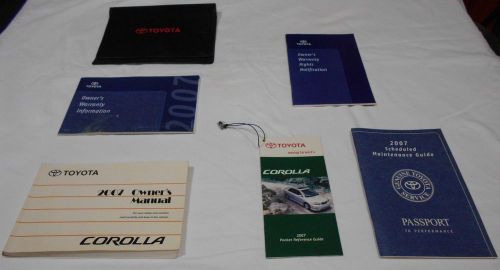 2007 toyota corolla owner manual 6/pc.set &amp; black toyota factory case.free s/h