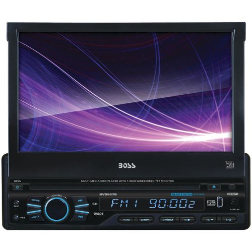 Boss bvb9967rc 7&#034; single-din in-dash motorized dvd/mp3/cd &amp; am/fm receiver wi...