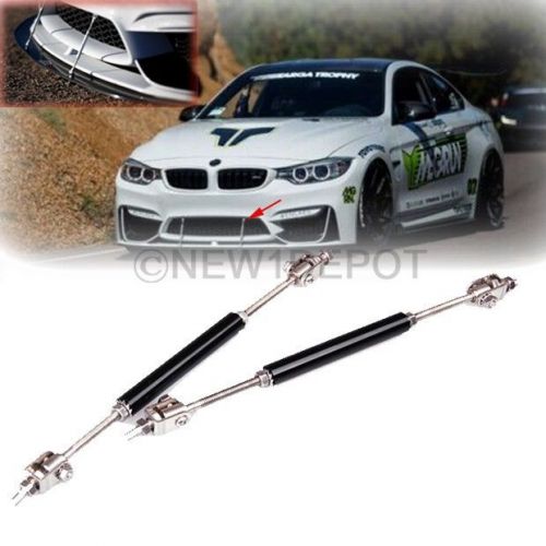 Blk 5&#034;-8&#034; front/rear wind splitter frame bumper protector rod support for bmw nd