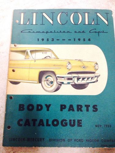 Lincoln 1953=1954 cosmopolitan and capri catalogue