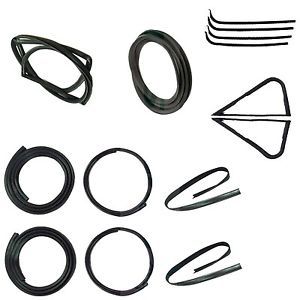 1967-70 ford fullsize truck complete weatherstrip seal kit with trim lock groove