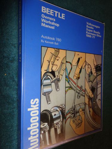 1968-1977 volkswagen shop manual / vw beetle &amp; karmann ghia repair book 69 70 71