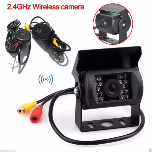 24v ccd wireless waterproof nightvision rearview parking backup camera kit