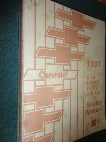 1987 chevrolet  s10 &amp; blazer shop manual original gm book!