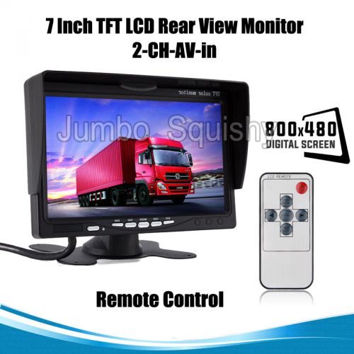 7&#034; tft lcd rear view monitor 2-ch av-in 800*480 hd screen for camera