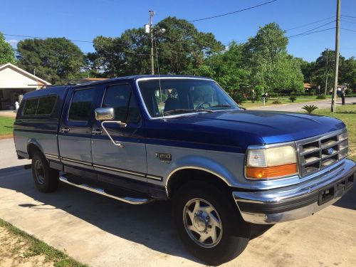 1996 ford f250. crew-cab, 6 3/4&#039; bed. fiberglass camper top