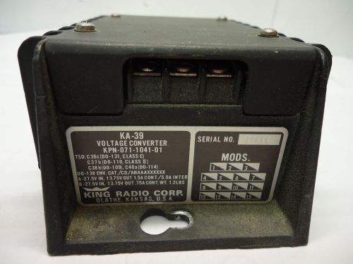 King radio 071-1041-01 ka-39 power converter - used avionics