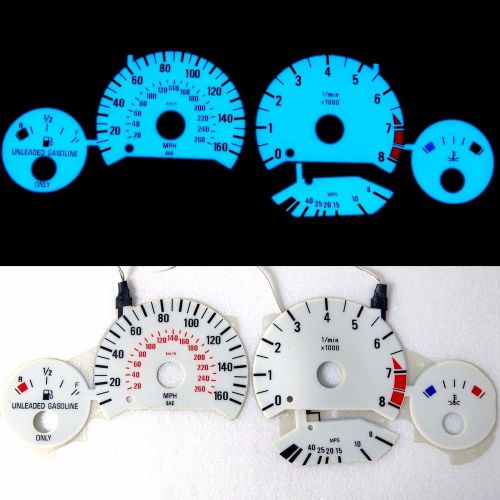 Indiglo glow gauge dash white face el cluster for bmw e36 93-98 m3