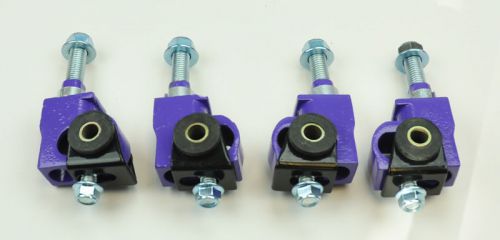 Honda civic &amp; acura front upper 4pc adjustable camber kit - purple