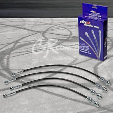 Performance stainless braided disc brake lines for 02-06 sentra b15 se/ser black