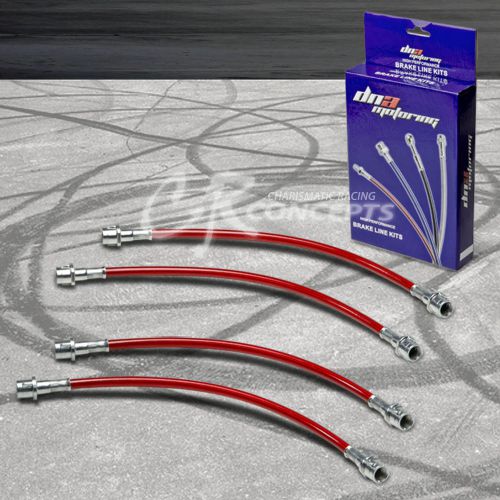 High performance stainless steel braided brake line 98-05 porsche 996/991 red