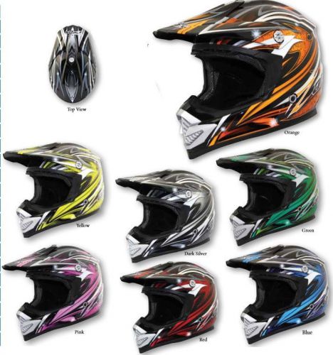 Zox rush mx2 fiction  mx  atv offroad helmet  dot ece