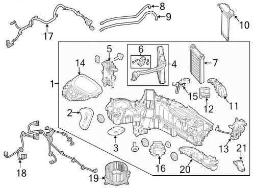 Ford oem a/c evaporator core and case assembly bc3z19b555r image 1