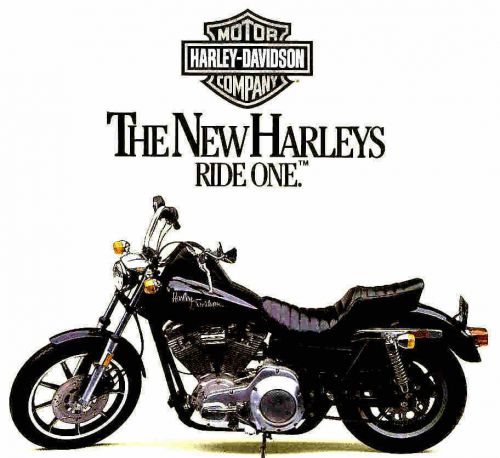 1986 harley-davidson fxr super glide motorcycle brochure -fxr super glide