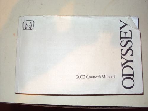 2002 honda odyssey owner&#039;s manuals 02