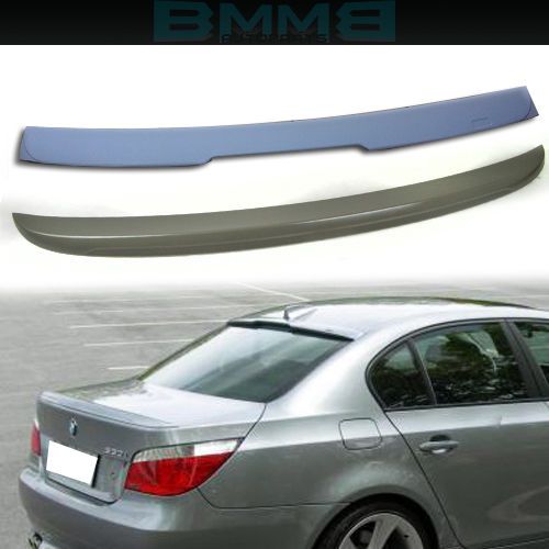 Unpainted roof &amp; m5 trunk spoiler wing 04-10 bmw e60 525i 528i 535i 550i 4d ✪