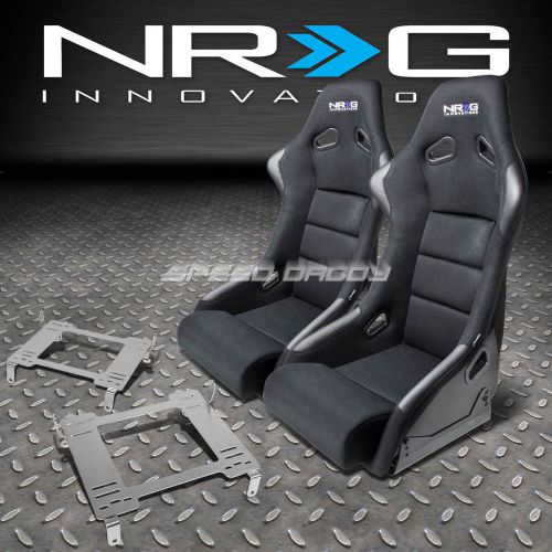 Nrg fiberglass bucket racing seat+t304 steel mount bracket for civic fg2 fa1 fd2