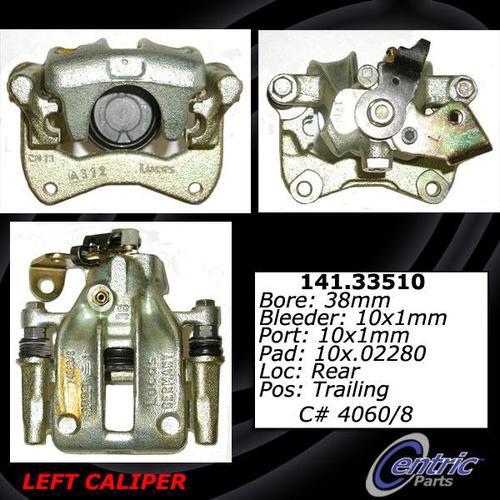 Centric 141.33510 rear brake caliper-premium semi-loaded caliper