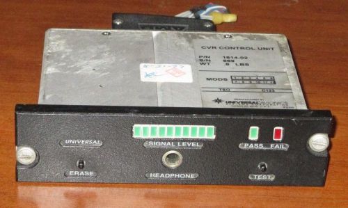 Cvr control part number 1614-02 universal avionics cockpit voice recorder contro