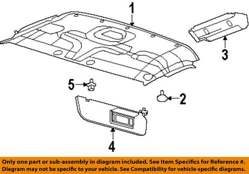 Ford oem 5c2z1504105aa interior-roof-sunvisor