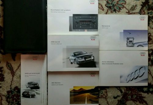 2006 audi a4 owners manual complete set with case