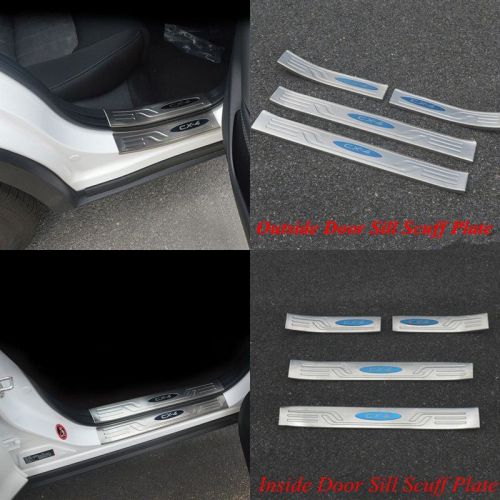 For mazda cx-4 cx4 2016 stainless steel inside / outside door sill scuff plate