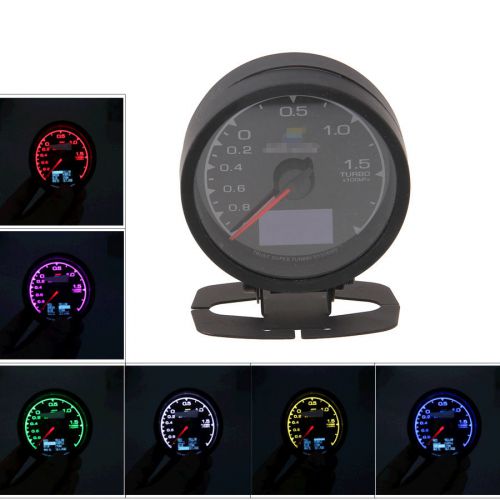 Led universal 60mm/2.36&#034; car turbo boost gauge meter shift color rgb adjustable