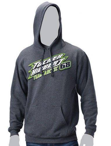 Arctic cat tucker hibbert team arctic 68 hoodie / sweatshirt - charcoal 5263-20*