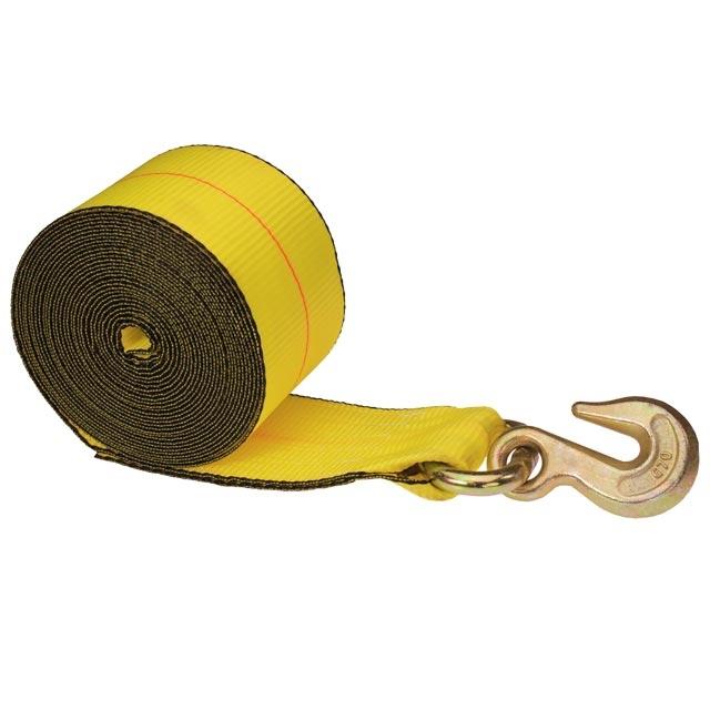 4" x 27' winch straps with grab hook