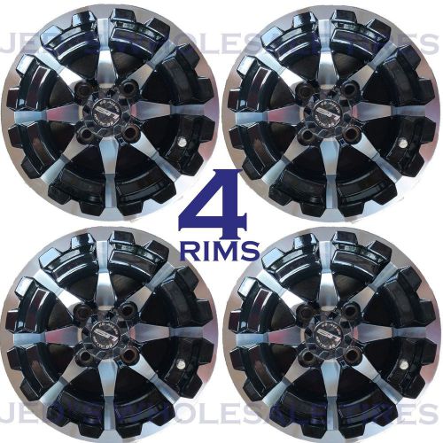 Four 10x7 4/4 sti aluminum golf cart rim wheel hd6 for ezgo clubcar yamaha more