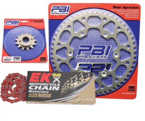 Pbi mrd red 13-46 chain/sprocket kit for yamaha yz426/450f 2002-2004