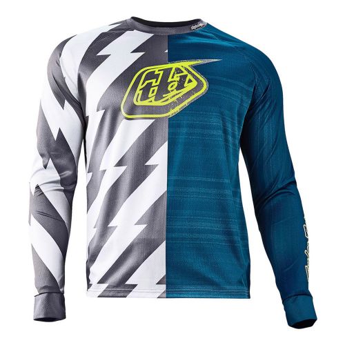Troy lee designs moto caustic mens bicycle jersey dirty blue/gray/white