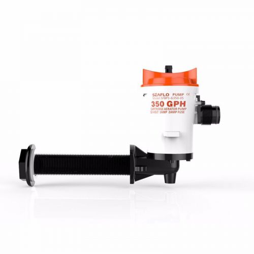 Seaflo 12v 350gph livewell boat bait well tank aerator cartridge bilge pump kit