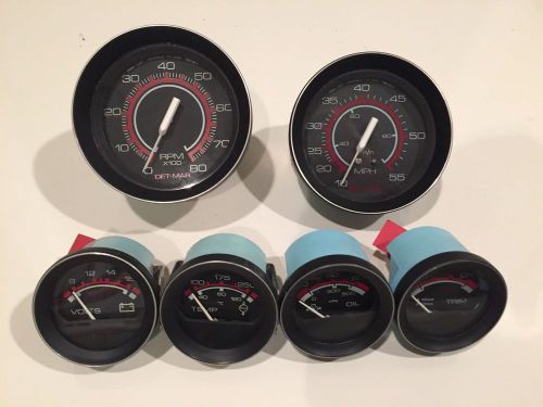 Faria older boat 6 gauge set~outboard~20 pole 8000 rpm~55 mph~no fuel