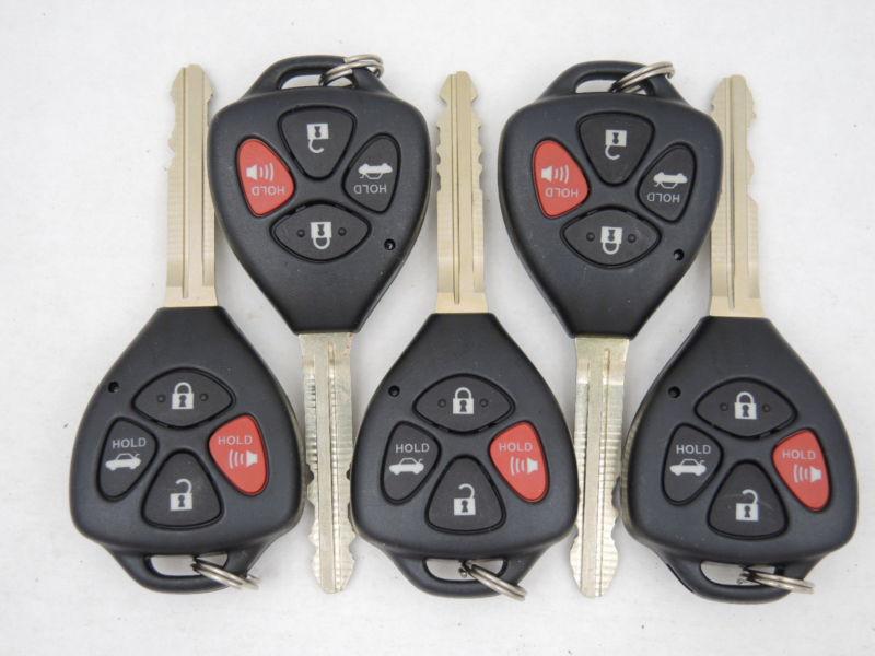 Toyota lot of 5 remote head keys keyless entry remotes fcc id: hyq12bby 4 button