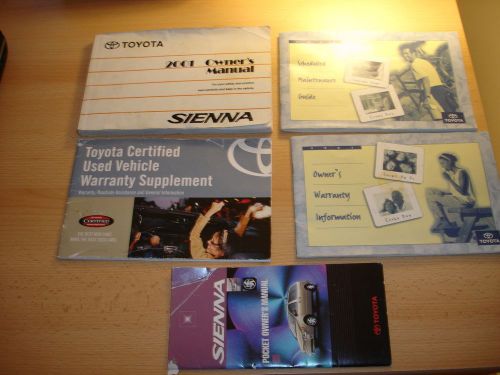2001 toyota sienna owners manual &amp; various supplements