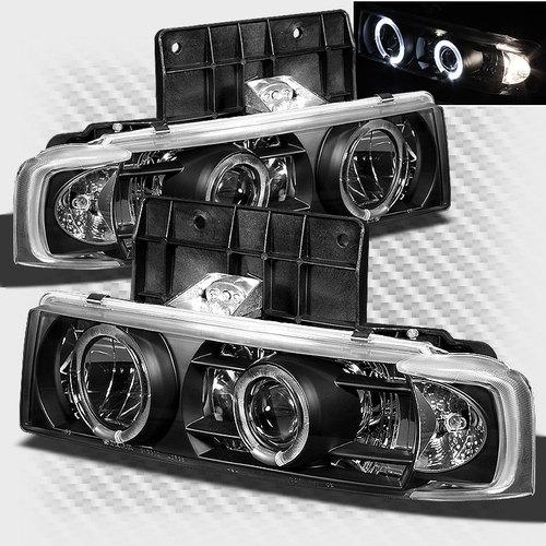 95-05 chevy astro van/gmc safari van twin halo projector black headlights set