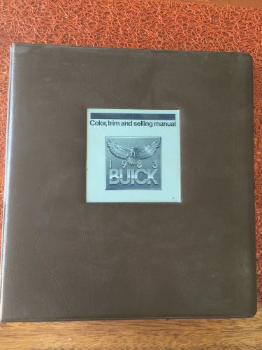 1983 buick dealer trim options book brochure riviera interior paint