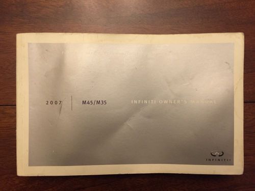 2007 infiniti m45 m35 owners manual free shipping