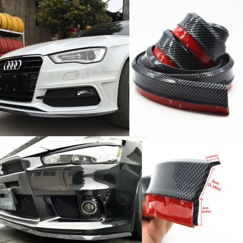 Car carbon fiber front bumper spoiler lip splitter chin protector rubber for bmw