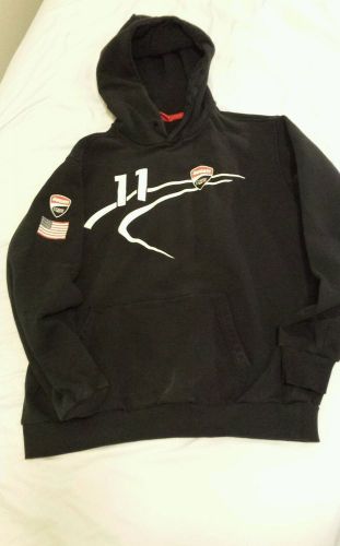 Used genuine ducati corse hoodie ben spies 11 black xl