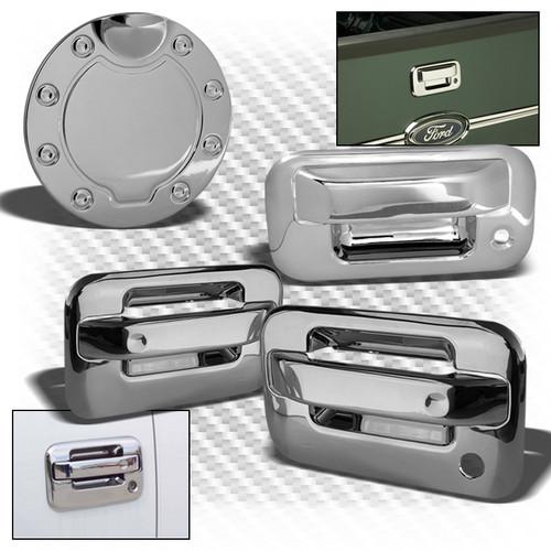 04-08 f150 2dr door (w/o keypad, w/pass.) + tailgate handle + gas tank cover set