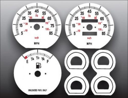 1991-1996 jeep cherokee non tach dash instrument cluster white face gauges 91-96
