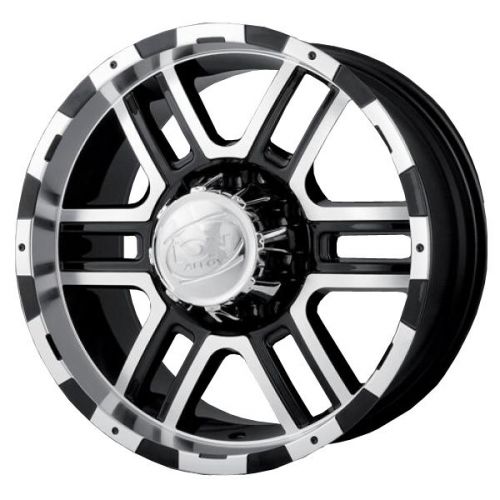 17x9 ion alloy 179 black machined 179-7935b offset 0 wheels rims