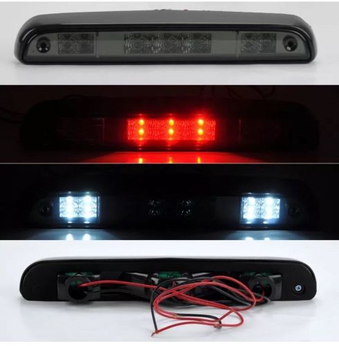 92-96 ford bronco f150 f250 f350 rear 3rd led brake light smoke smoked