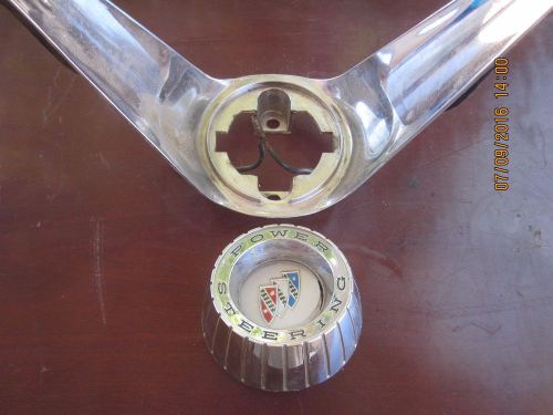 1960  buick lesabre chrome power steering wheel horn button