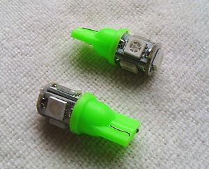 Green pair t10 5050 smd 168 194 tail light lamp bulb 