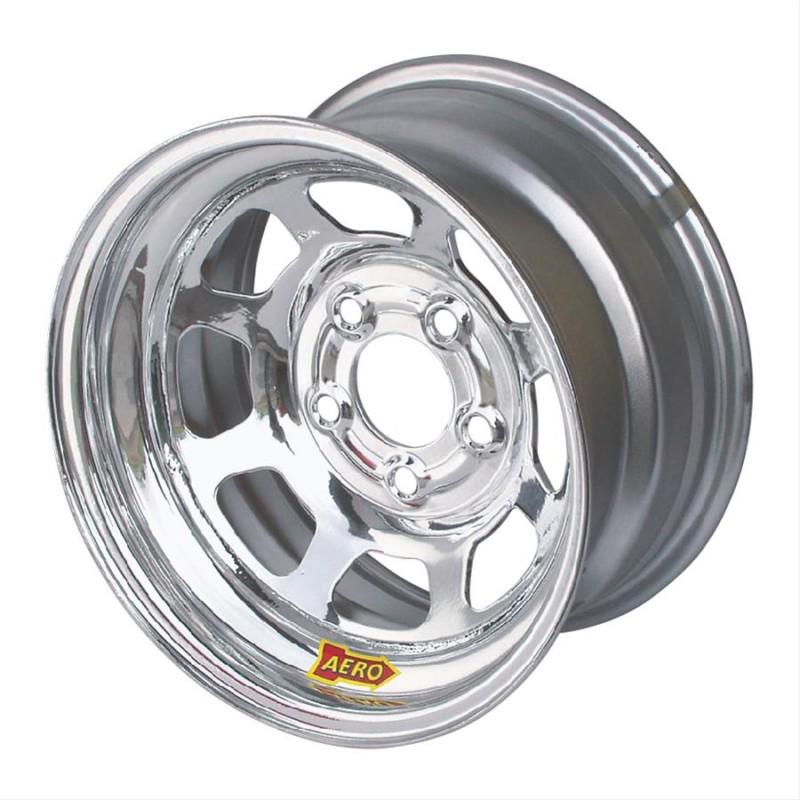 Aero race wheels 51-205055 51 series aerobrite chrome 5.5" backspace spun-formed